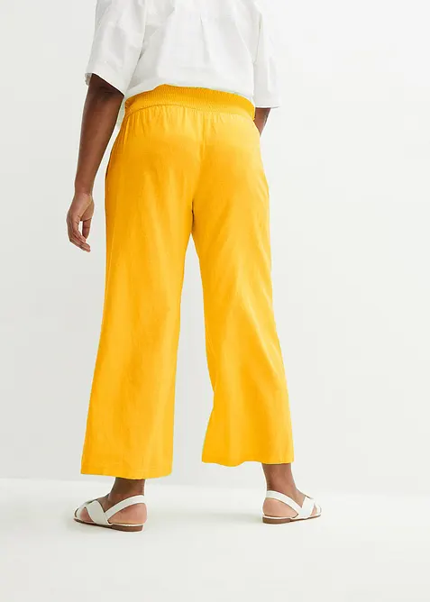 Marlenebyxa i luftig linnemix, bonprix