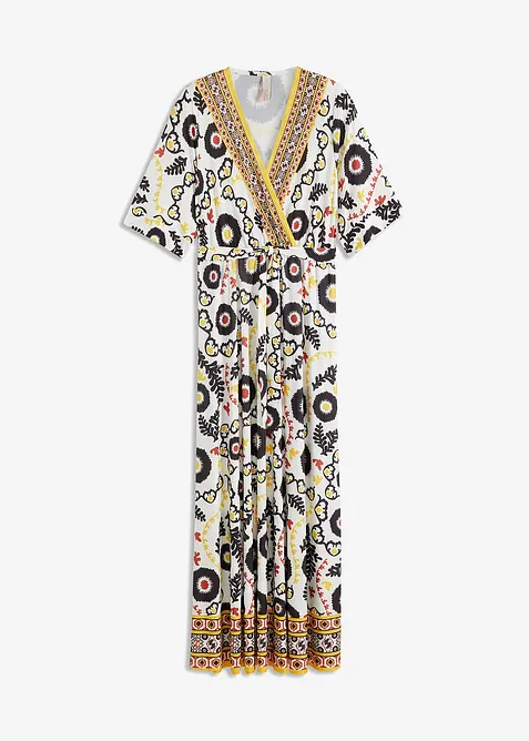 Jerseyklänning med knytband, bonprix