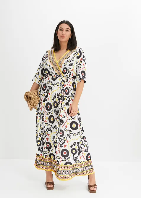 Jerseyklänning med knytband, bonprix