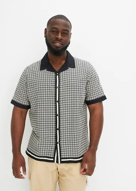 Kort&auml;rmad linneskjorta, bonprix