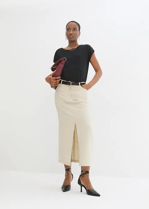 Topp med sidenandel, bonprix