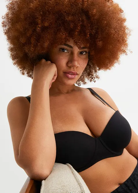 BH med bygel och flexibla axelband (2-pack), med ekologisk bomull, bonprix