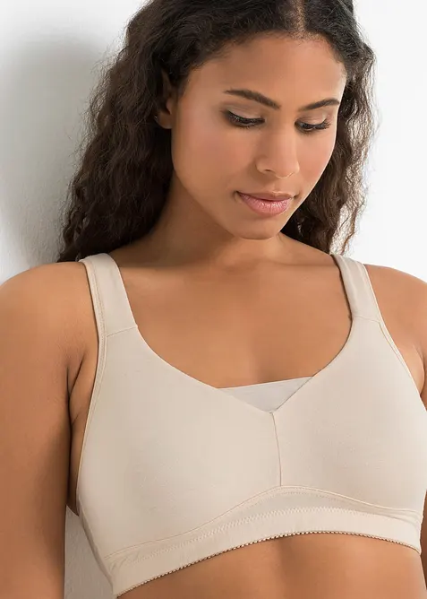 T-shirtbeh&aring; utan bygel med bomull (2-pack), bonprix