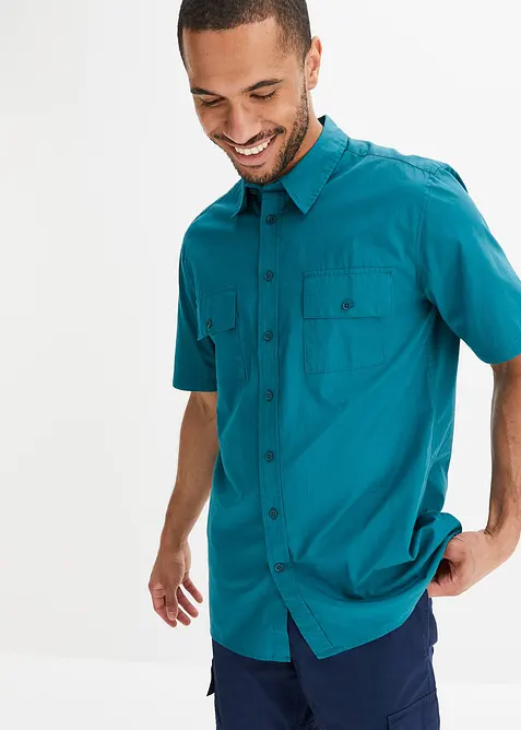 Kort&auml;rmad skjorta i bomull, bonprix