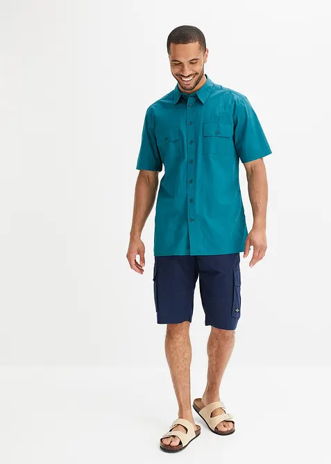 Kort&auml;rmad skjorta i bomull, bonprix