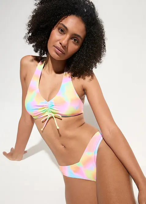 Halterneckbikini med rynk (2 delar), bonprix