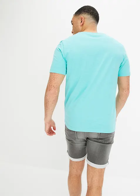 T-shirt med V-ringning i ren bomull, bonprix