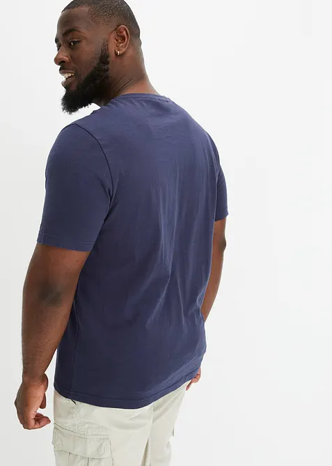 T-shirt med V-ringning i ren bomull, bonprix