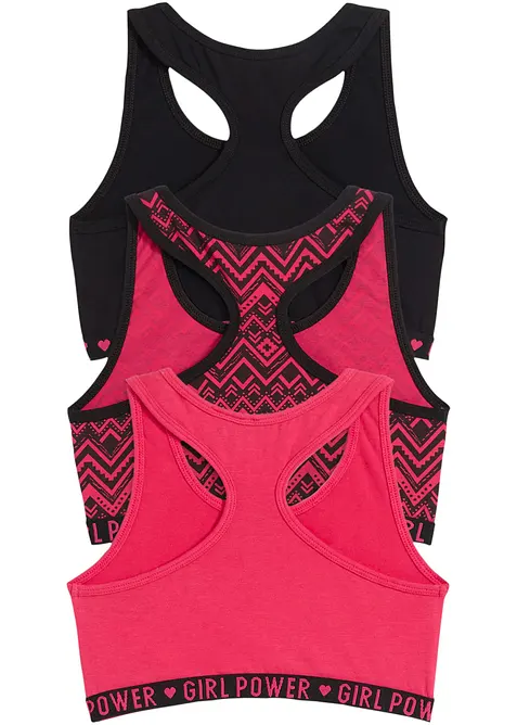 BH-topp i ekologisk bomull (3-pack), bonprix