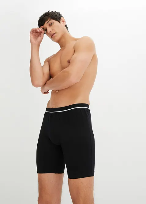 L&aring;nga boxershorts med bomull (3-pack), bonprix