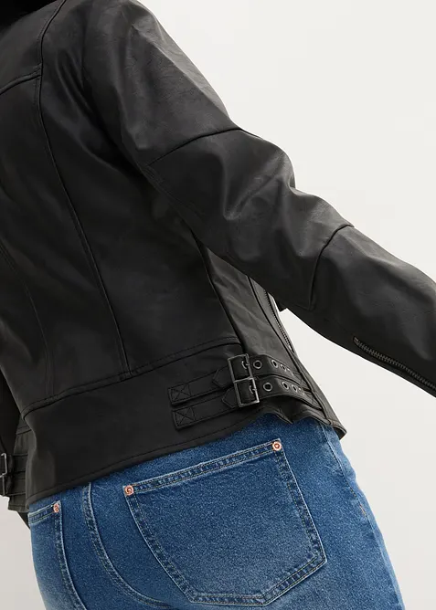 Jacka i skinnimitation av ren viskos, bonprix