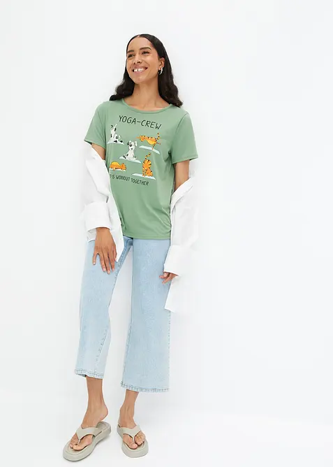 T-shirt med tryck, bonprix