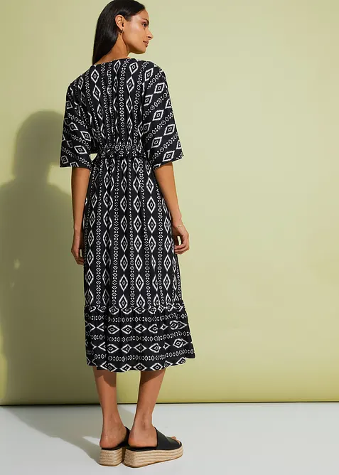 Mellanlång jerseyklänning, bonprix