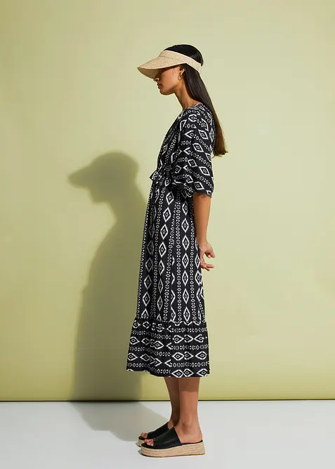 Mellanlång jerseyklänning, bonprix