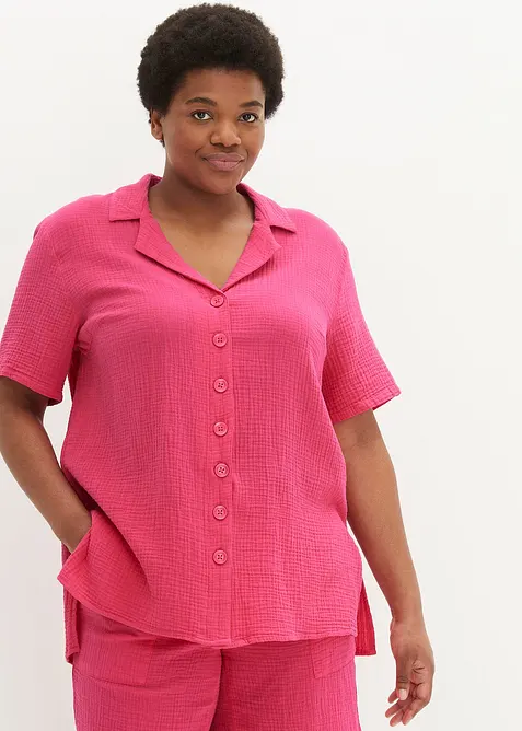 Skjortblus av muslin, bonprix