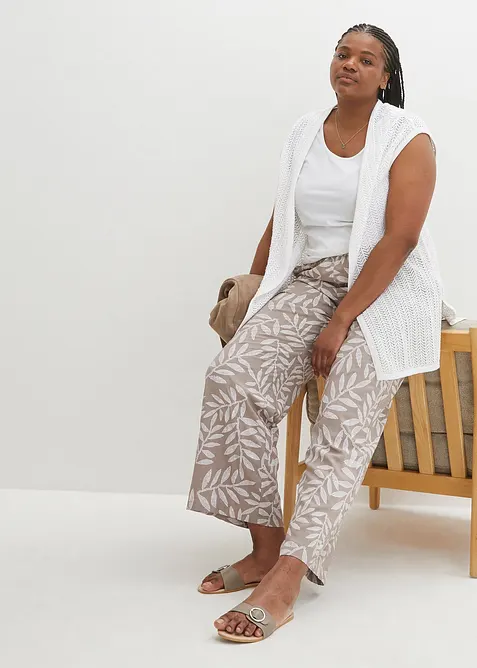 M&ouml;nstrad palazzobyxa, bonprix