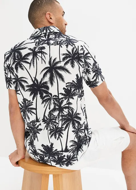 Kortärmad skjorta av viskos, Slim Fit, bonprix