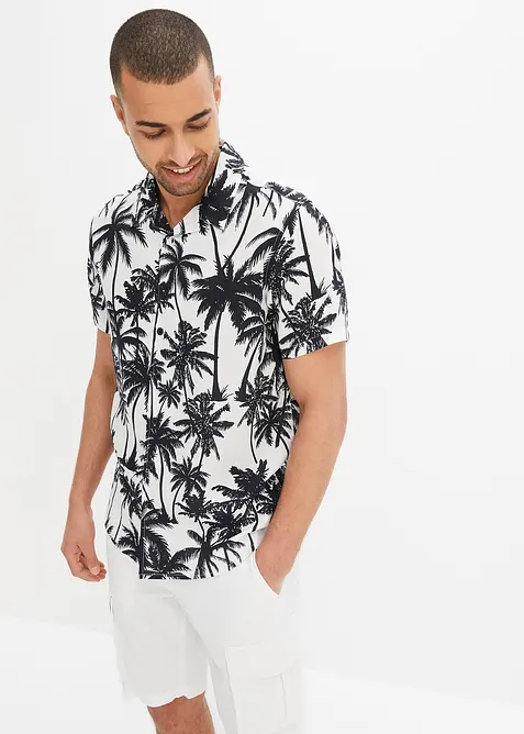 Kortärmad skjorta av viskos, Slim Fit, bonprix