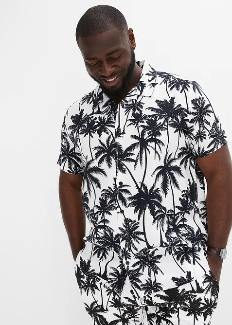 Kortärmad skjorta av viskos, Slim Fit, bonprix