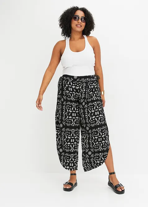 Fallskärmsbyxa med slits, bonprix