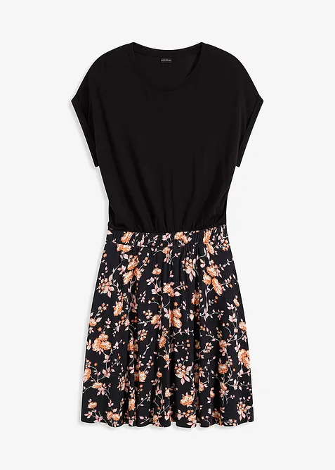 Jerseykl&auml;nning i viskosmix, bonprix