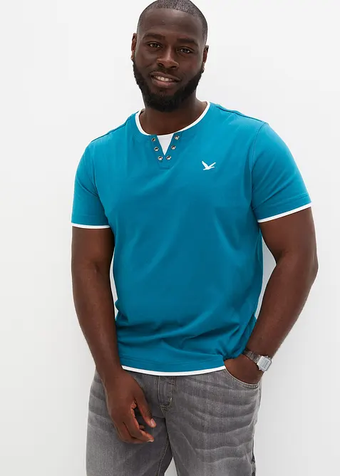 T-shirt med 2-i-1-look (2-pack), bonprix