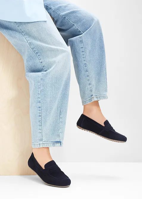 Loafers av mocka, bonprix