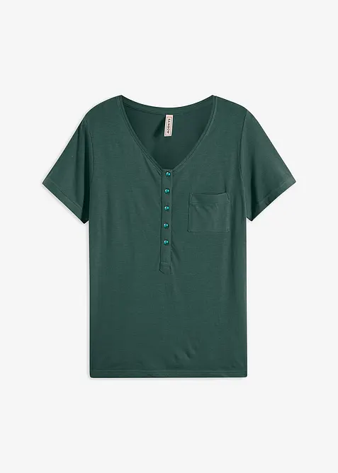 T-shirt med knappsl&aring;, bonprix