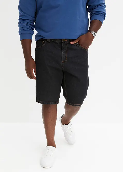Jeansshorts med töjbar midja Classic Fit, bonprix