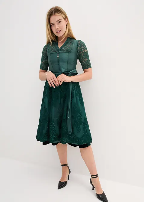 Dirndl med broderat förkläde (2 delar), bonprix