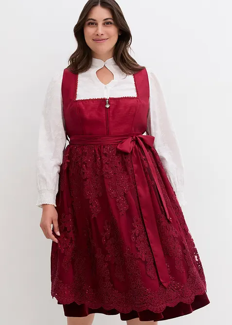 Dirndl med broderat förkläde (2 delar), bonprix