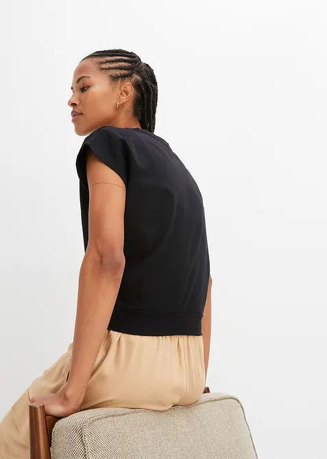 Kort T-shirt i ekologisk bomull, bonprix