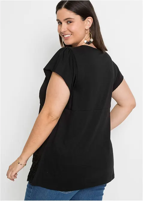 Topp med spetsringning, bonprix