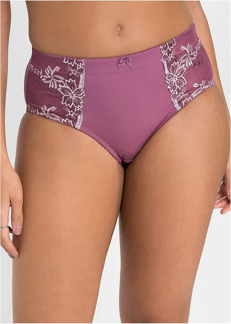 Formande trosa med broderi (2-pack), bonprix