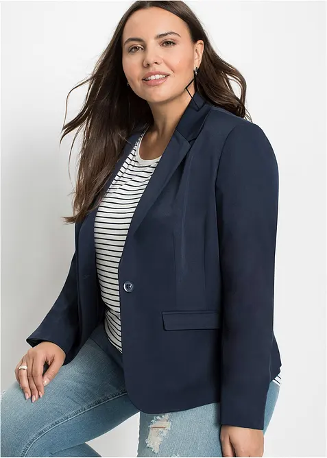 Kort kavaj med fickor med lock, bonprix