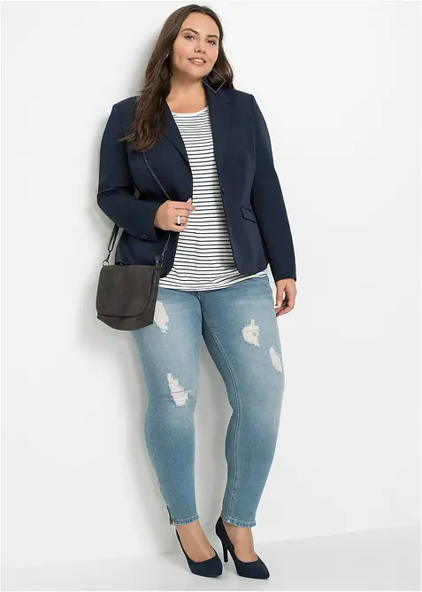 Kort kavaj med fickor med lock, bonprix