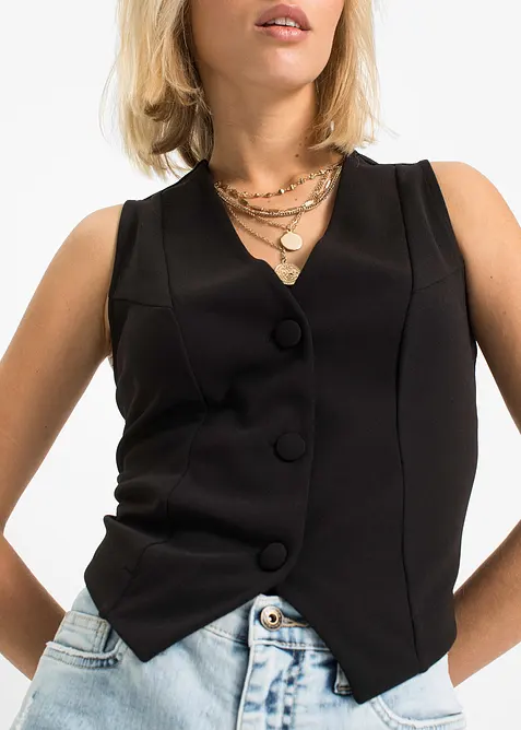 Väst i stadig interlock, bonprix