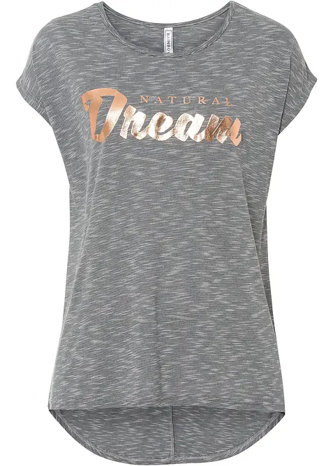 Lång topp med viskosandel, bonprix