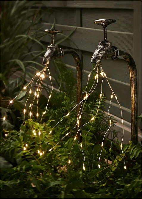 Tr&auml;dg&aring;rdspinne som ser ut som kranar med solceller (2-pack), bonprix