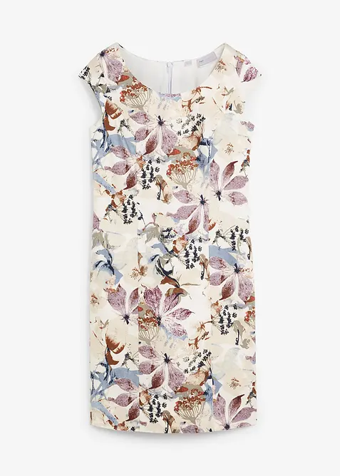 Fodralklänning i satin av bomullsblandning, bonprix