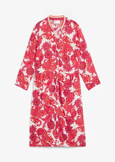 Skjortklänning i böljande viskos, bonprix