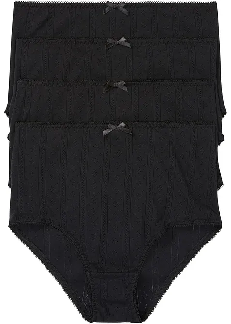 Midjetrosa i tunn bomull (4-pack), bonprix