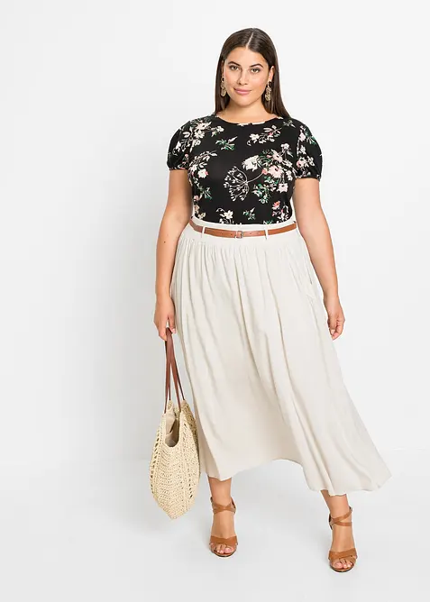 Maxikjol med sk&auml;rp (2 delar), bonprix