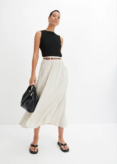 Maxikjol med sk&auml;rp (2 delar), bonprix