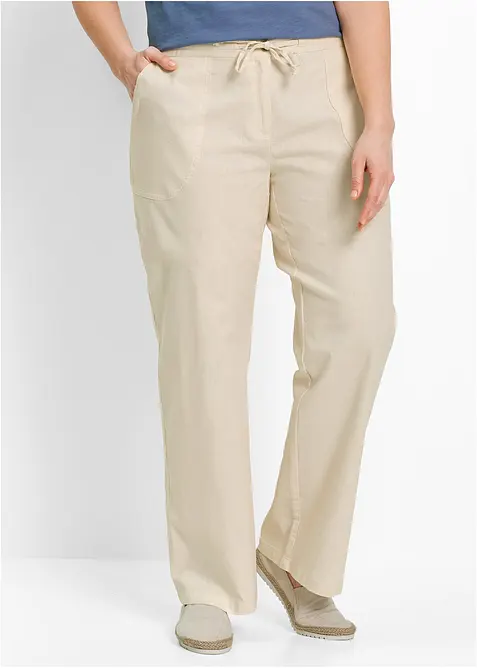 Vid byxa i linnemix, bonprix