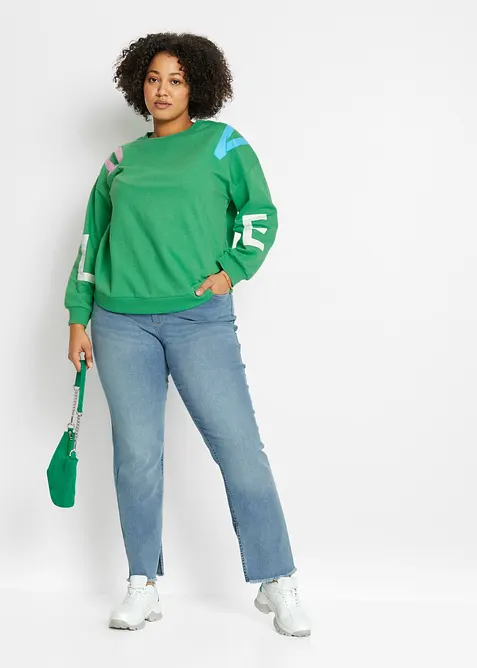 Oversizesweatshirt i mjuk bomullsmix, bonprix