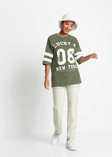 Oversizetopp av ekologisk bomull, bonprix