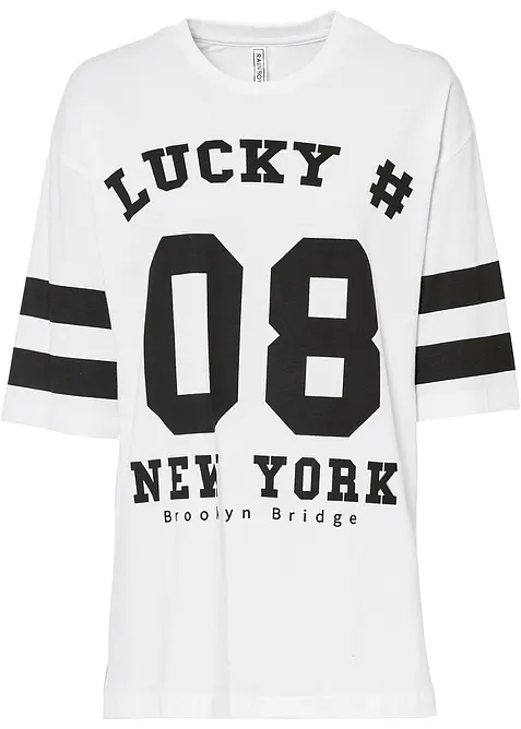 Oversizetopp av ekologisk bomull, bonprix