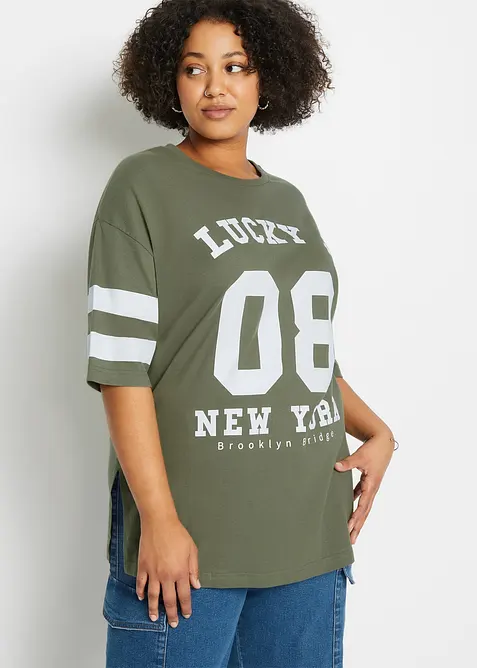 Oversizetopp av ekologisk bomull, bonprix