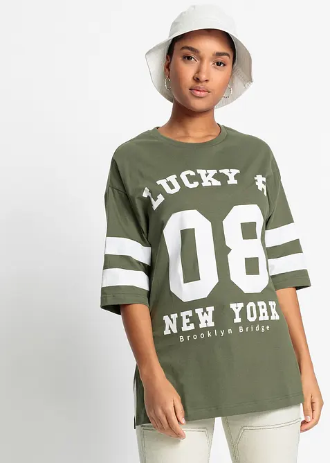 Oversizetopp av ekologisk bomull, bonprix